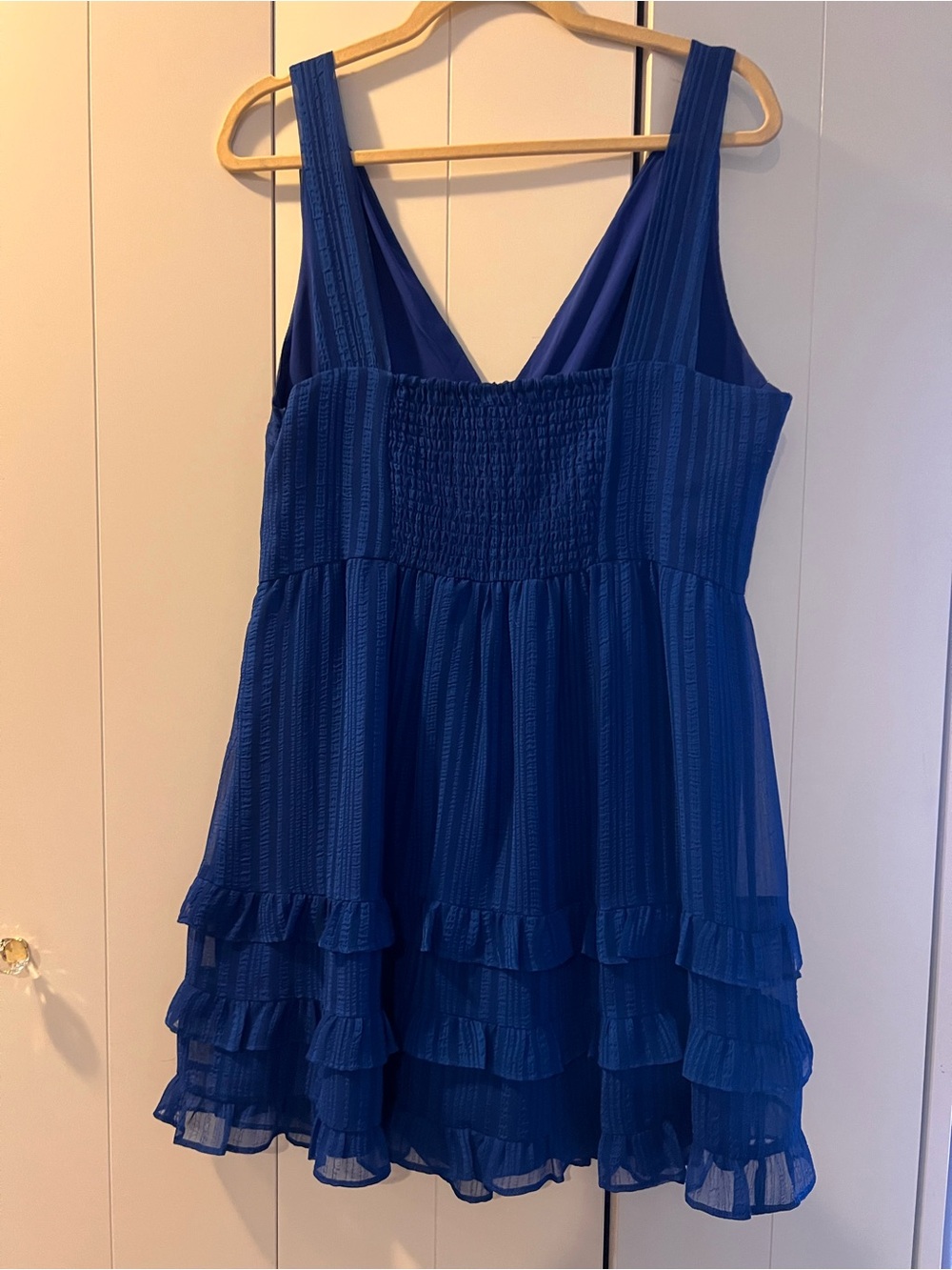 Betsey Johnson Royal Blue Tiered Mini Dress - Picture 2 of 4